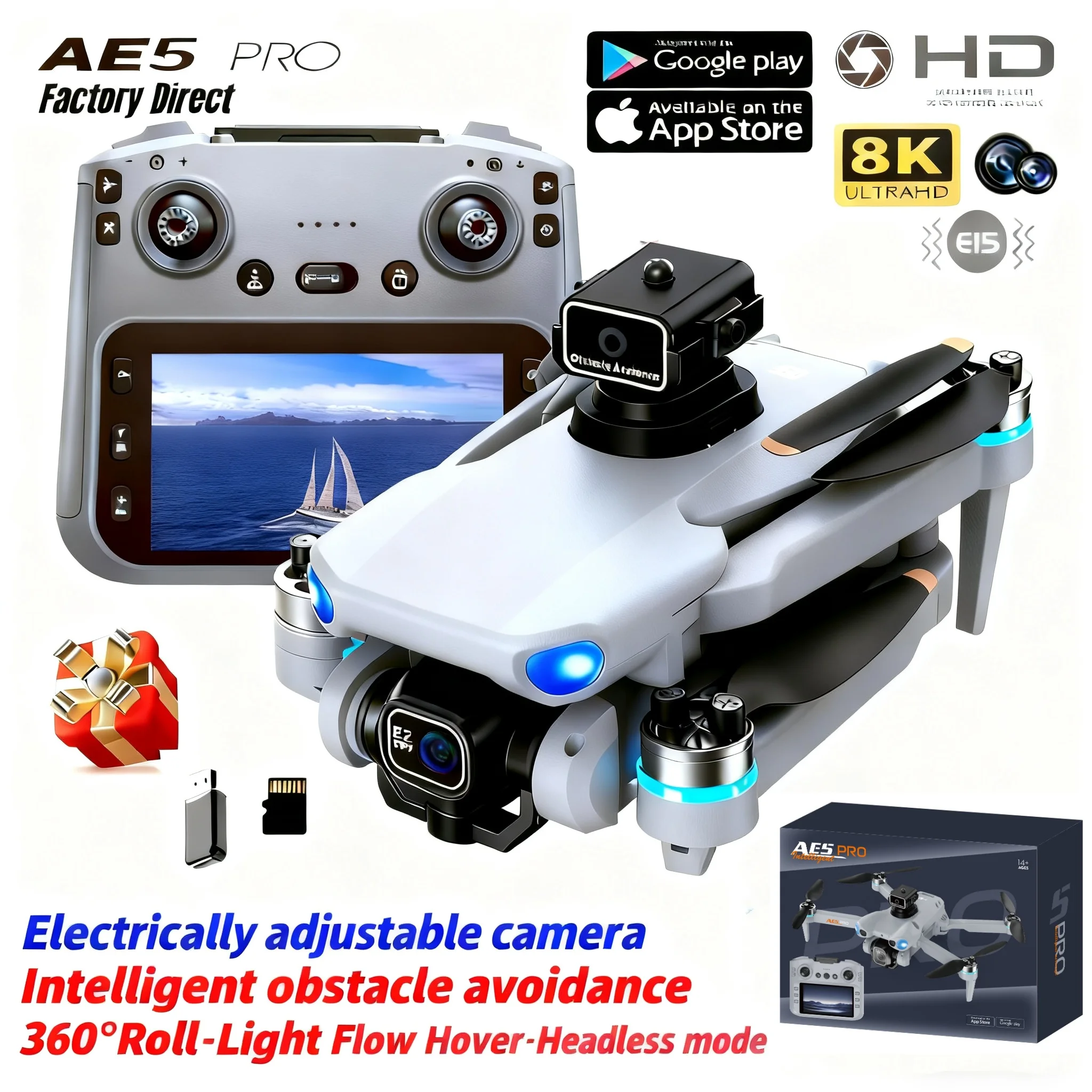 Drone Without Rc - AE5 Pro Drone 8K HD 4.5