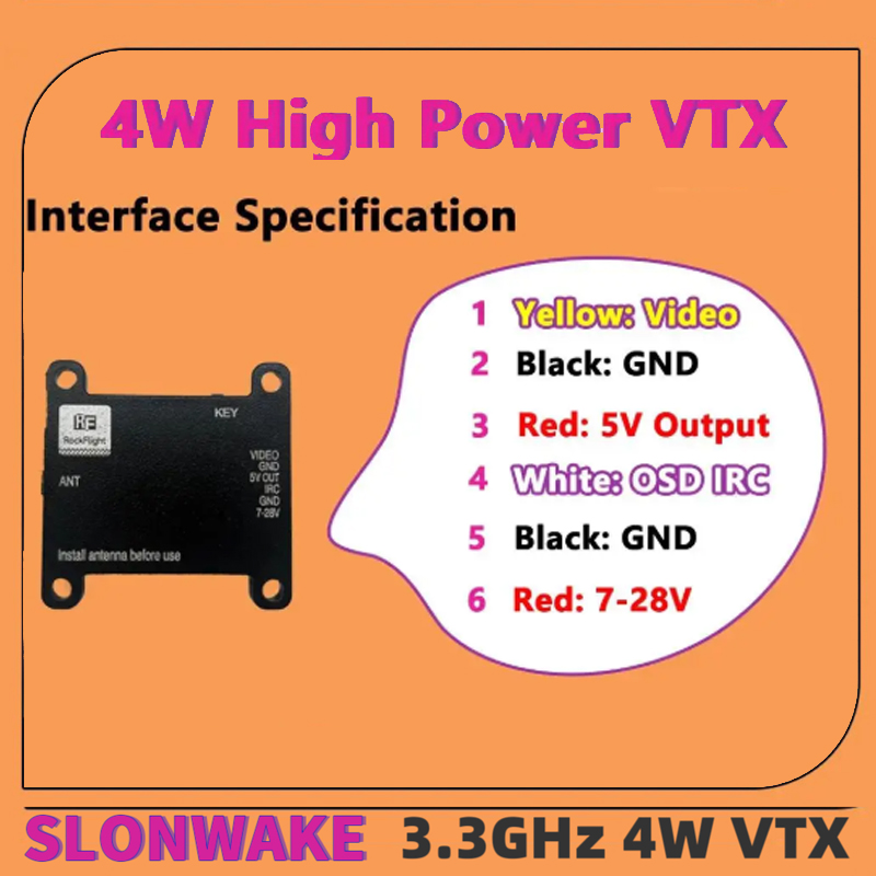 SLONWAKE FPV 3.3G 16CH 4000mW  - Drone Rc Controller incelemesi ve fiyatı