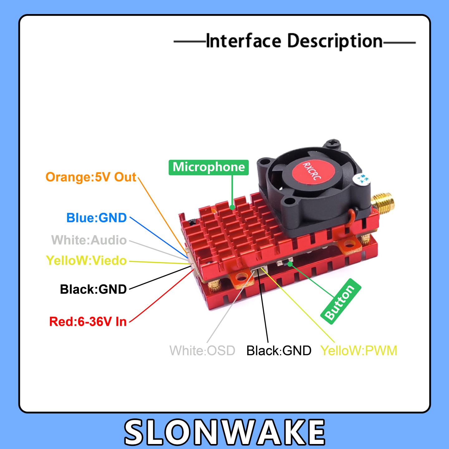 SLONWAKE 5.8G 2W VTX FPV 1800T - Drone Rcs incelemesi ve fiyatı