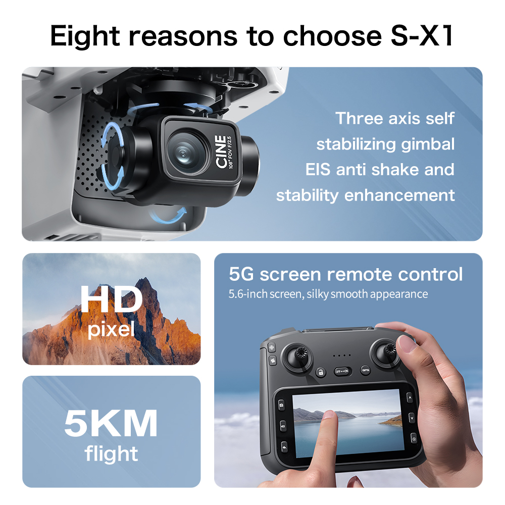 Lenovo S-X1 Drone 8K HD Profes - Drone X1 Rc incelemesi ve fiyatı